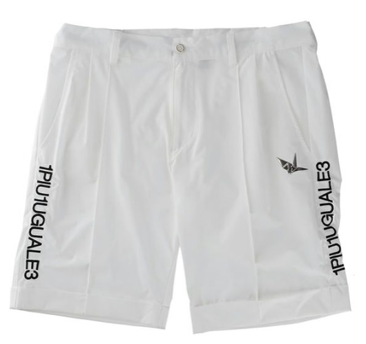 1PIU1UGUALE3】GRP150-POE478TUCK SHORTS/M/WH